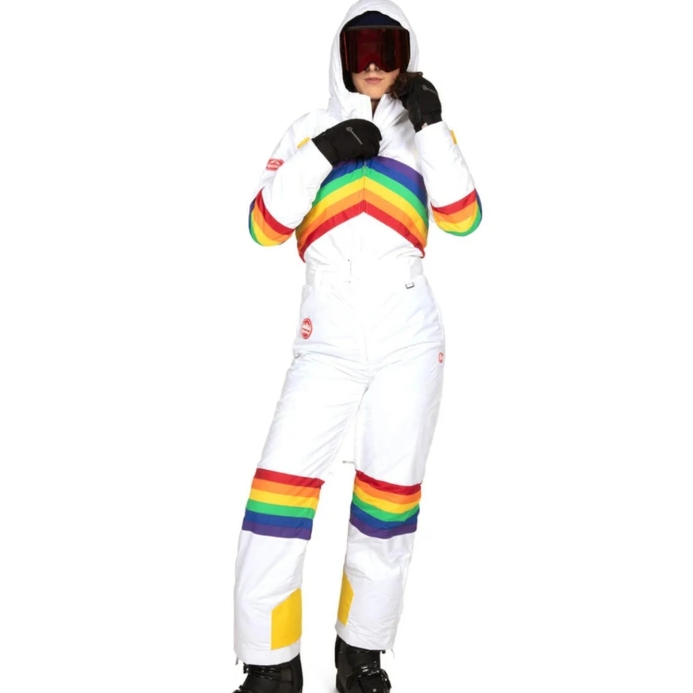 Tipsy Elves Rainbow Stripe Ski Jacket